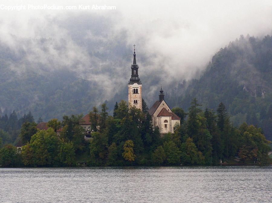 Architecture, Bell Tower, Clock Tower, Tower, Forest, Vegetation, Housing