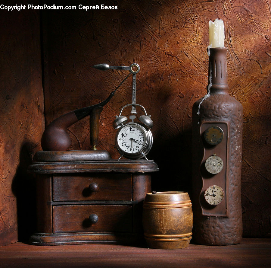 Pot, Pottery, Wristwatch, Alcohol, Beverage, Liquor, Furniture