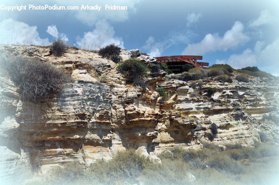 Rock, Lagoon, Lake, Outdoors, Water, Architecture, Housing