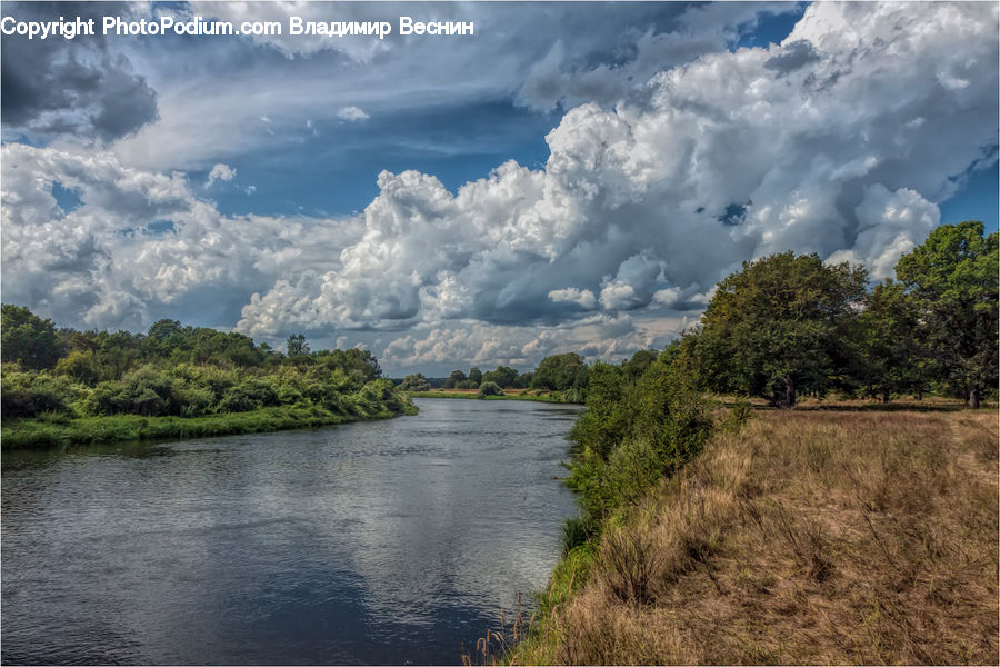 Cloud, Cumulus, Sky, Outdoors, River, Water, Azure Sky