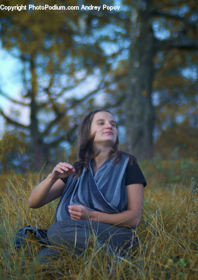 Human, People, Person, Field, Grass, Grassland, Plant