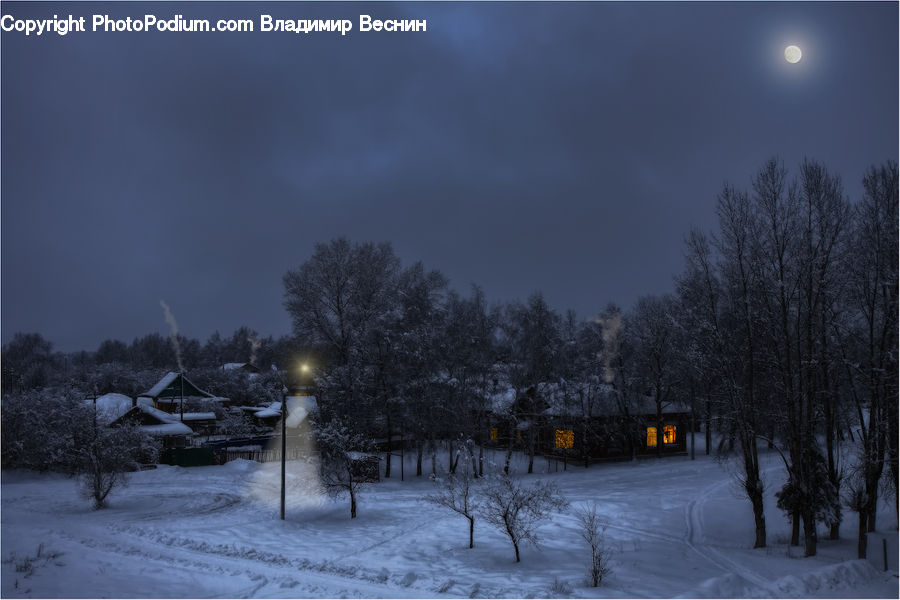 Ice, Outdoors, Snow, Building, Cottage, Housing, Landscape