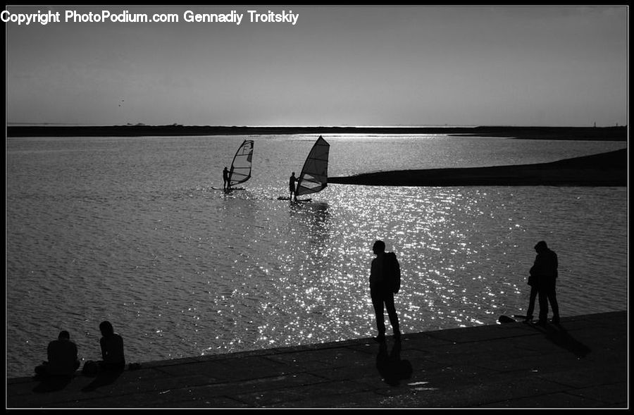 Silhouette, Water, Outdoors, Sea, Beach, Coast