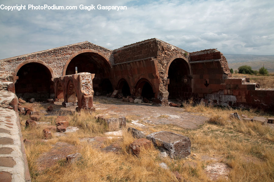 Ruins, Castle, Fort, Arch, Building, Shack, Shelter