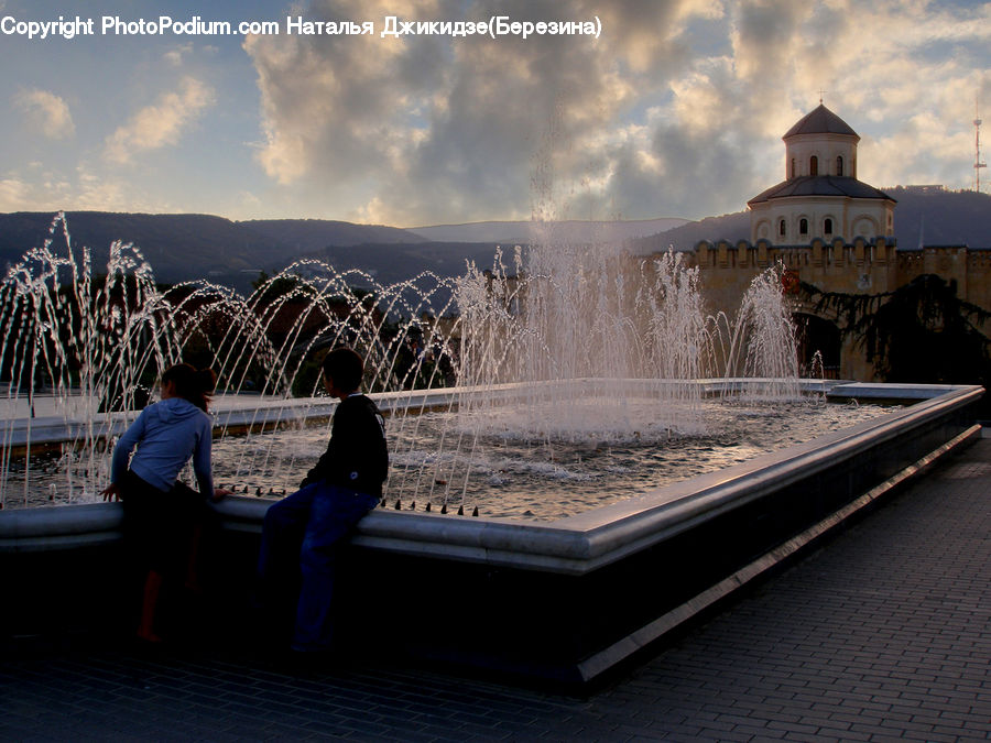 People, Person, Human, Jacuzzi, Tub, Fountain, Water