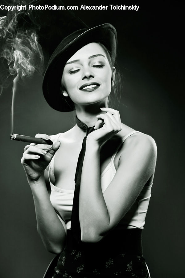 Human, People, Person, Smoke, Female, Portrait