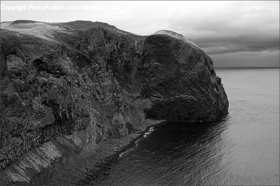 Coast, Outdoors, Sea, Water, Rock, Promontory, Sand