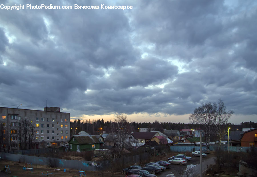 Azure Sky, Cloud, Outdoors, Sky, Building, Housing, Downtown