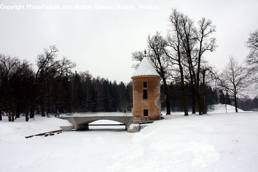 Outhouse, Shack, Ice, Outdoors, Snow, Bench, Cabin