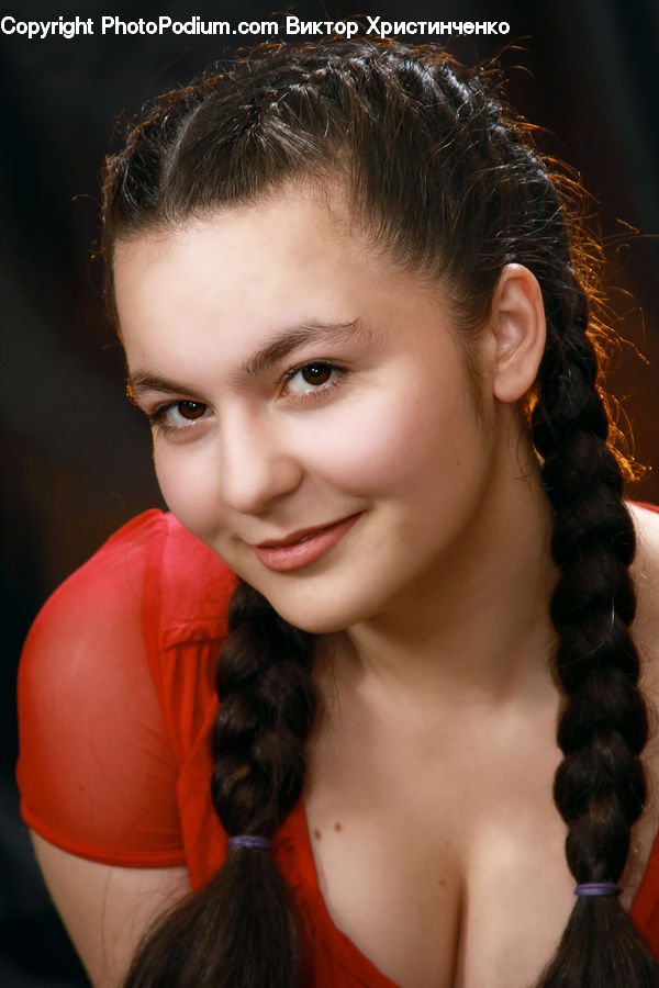 Human, People, Person, Braid, Hair, Dimples, Face