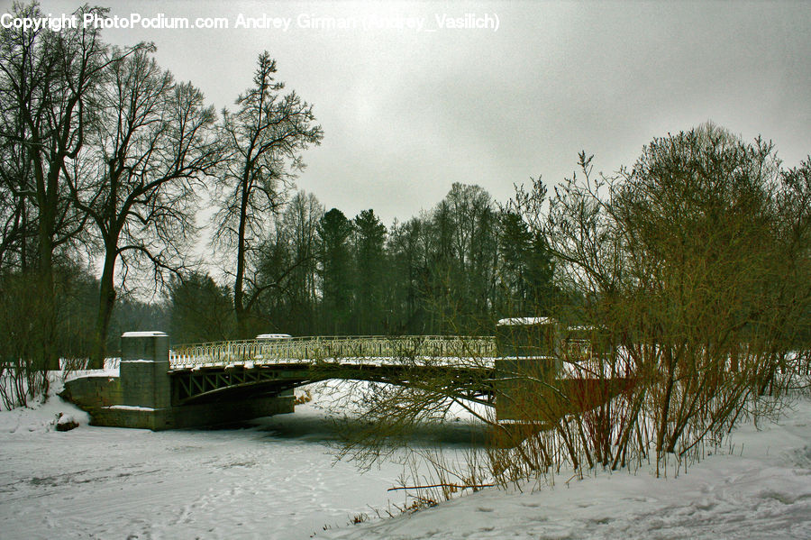 Bridge, Flood, Canal, Outdoors, River, Water, Landscape