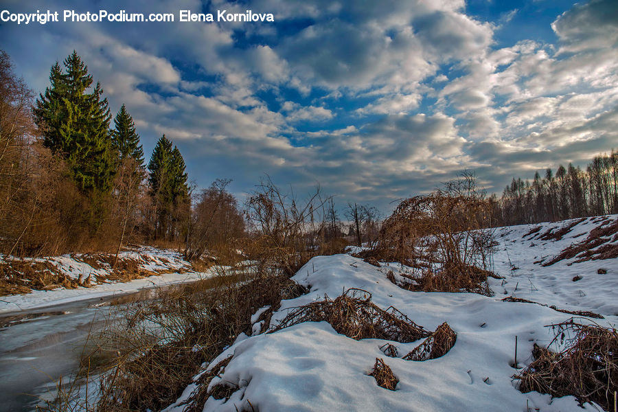 Basin, Outdoors, Dirt Road, Gravel, Road, Ice, Snow