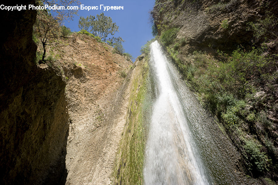 Outdoors, River, Water, Waterfall, Dirt Road, Gravel, Road