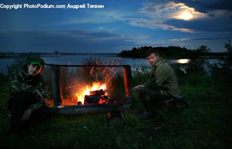 People, Person, Human, Plant, Potted Plant, Bonfire, Campfire