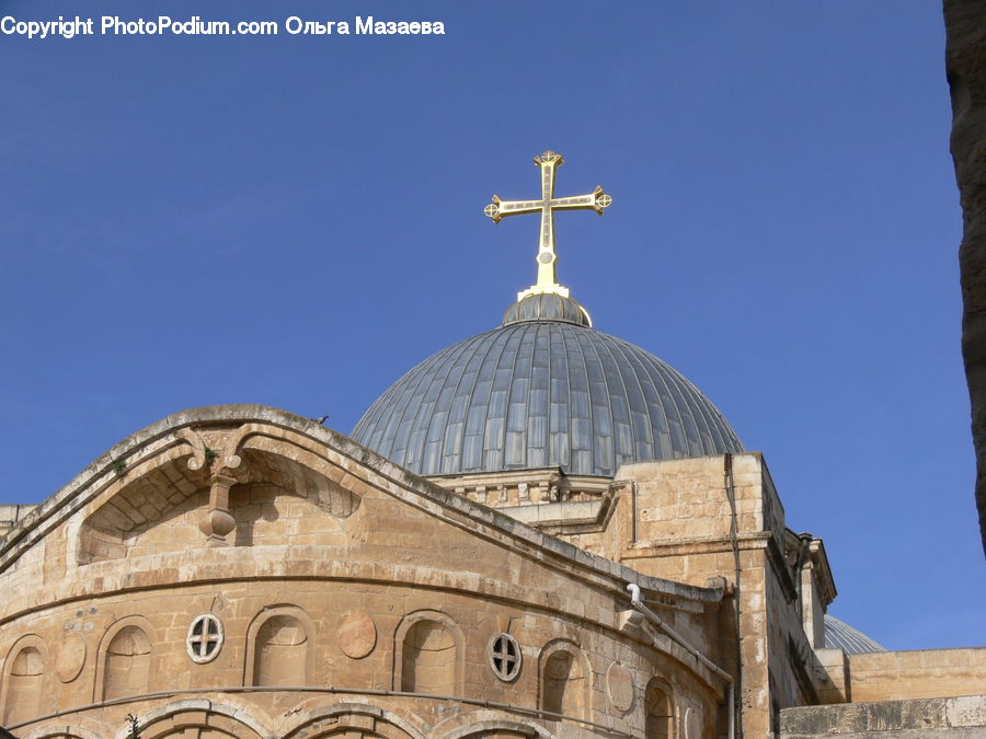 Architecture, Dome, Cross, Building