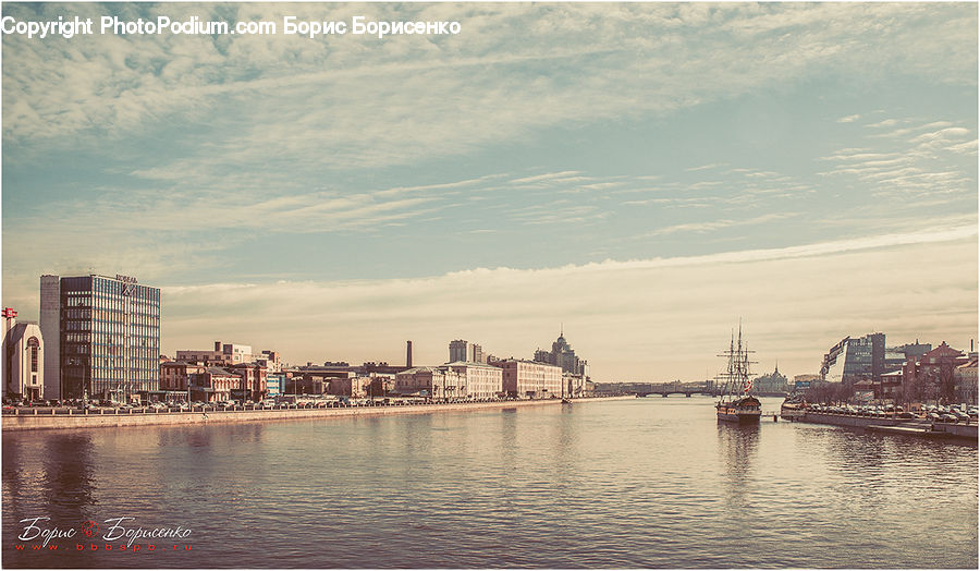 Waterfront, City, Downtown, Metropolis, Urban, Building, High Rise