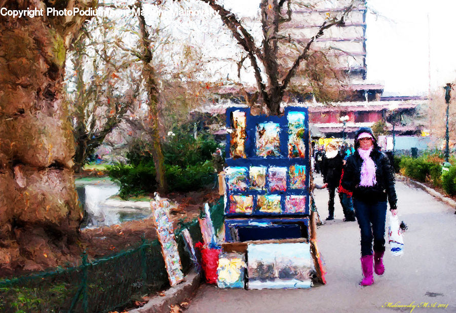 People, Person, Human, Art, Painting, Closet, Kiosk