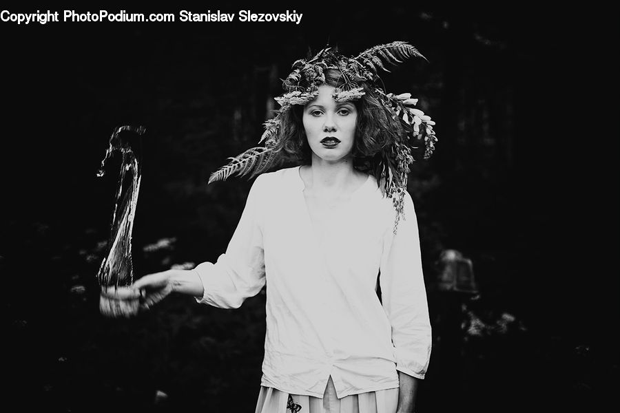 Human, People, Person, Tree Stump, Female, Performer, Portrait