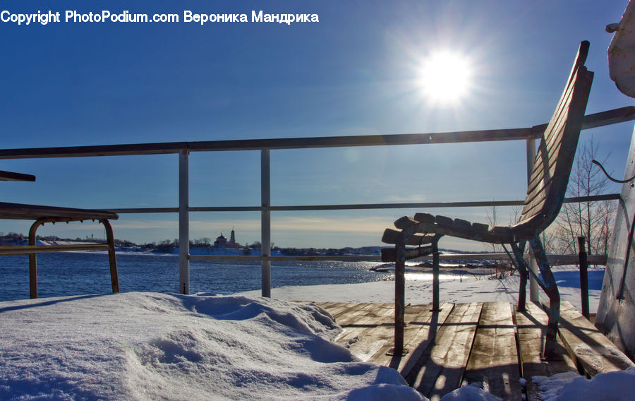 Bench, Dock, Pier, Water, Hotel, Resort, Landscape