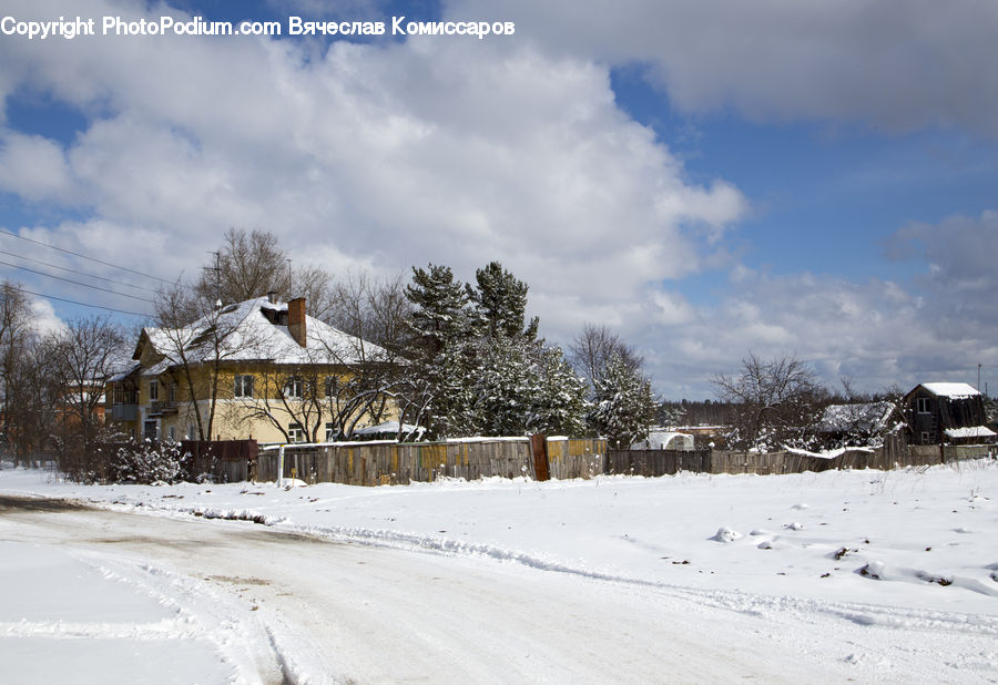 Ice, Outdoors, Snow, Building, Cottage, Housing, Cabin