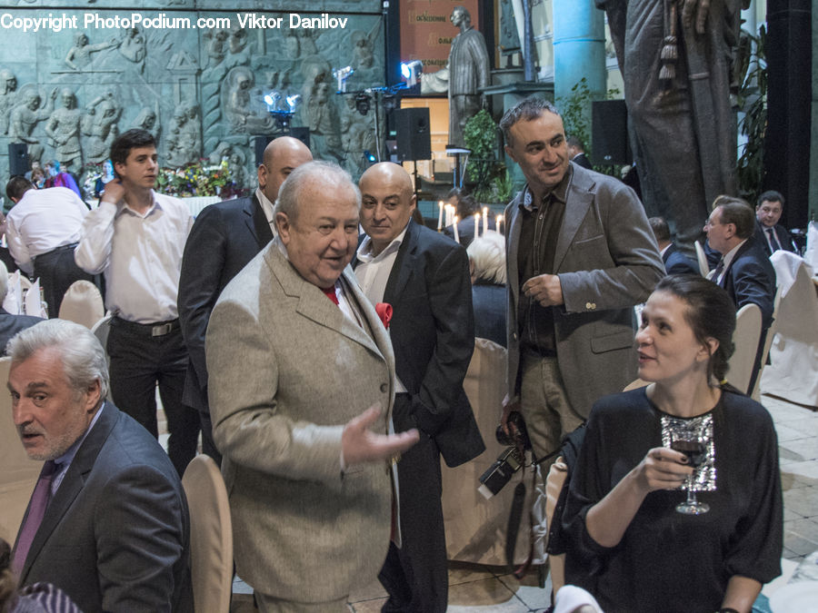 People, Person, Human, Crowd, Sitting, Coat, Overcoat