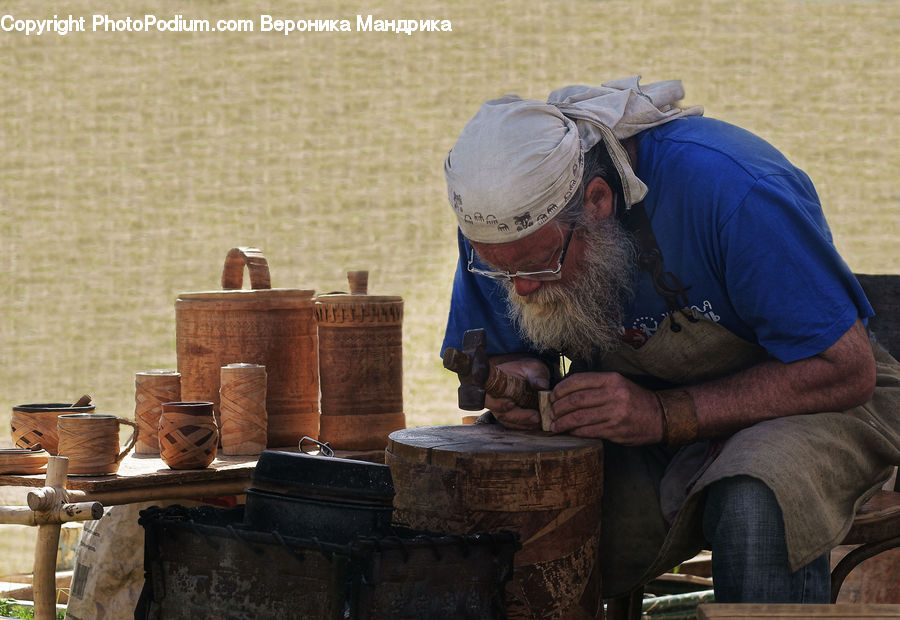 People, Person, Human, Pot, Pottery, Bucket, Plumbing