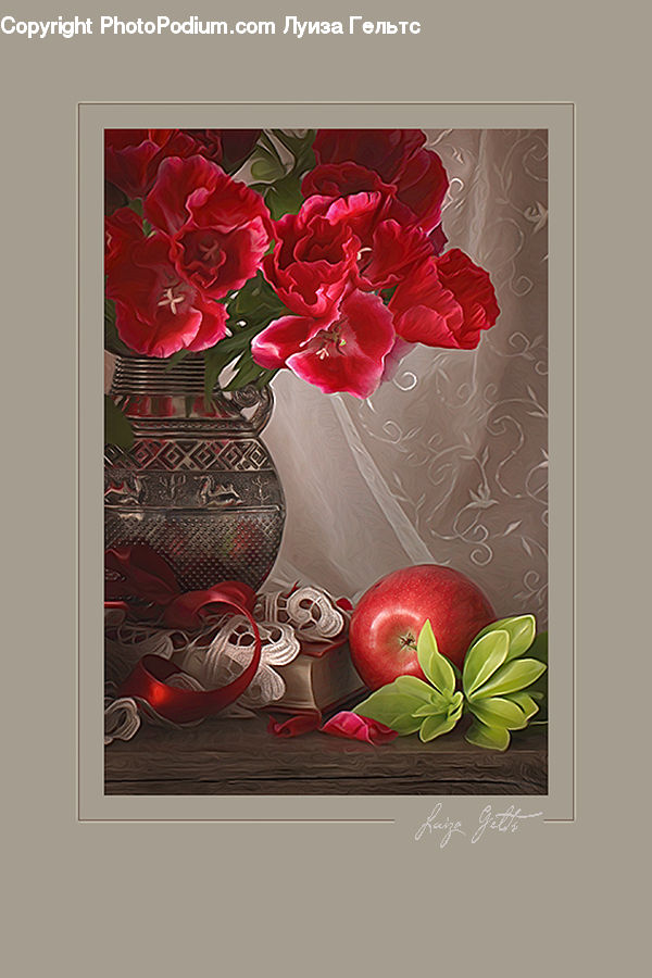 Floral Design, Glass, Goblet, Plant, Flora, Flower, Lily