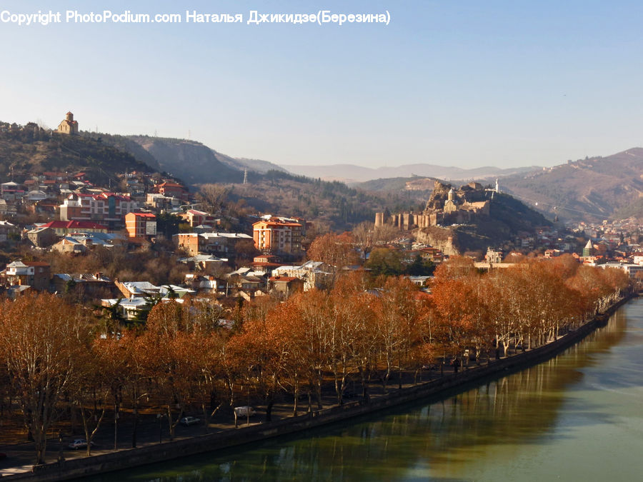 Building, Downtown, Town, Canal, Outdoors, River, Water