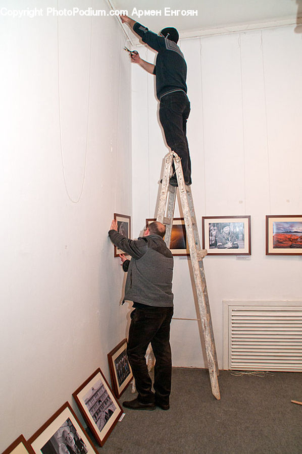 People, Person, Human, Banister, Handrail, Clothing, Denim