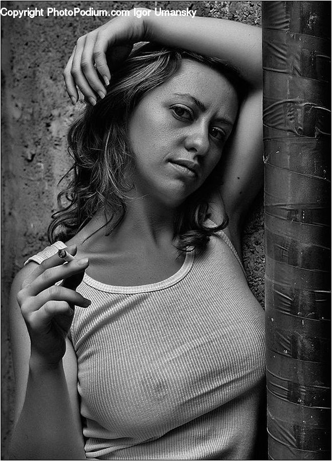 Human, People, Person, Female, Portrait, Selfie, Brick