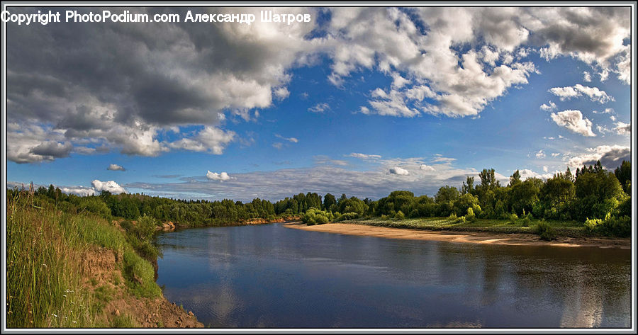 Cloud, Cumulus, Sky, Lake, Outdoors, Water, Azure Sky