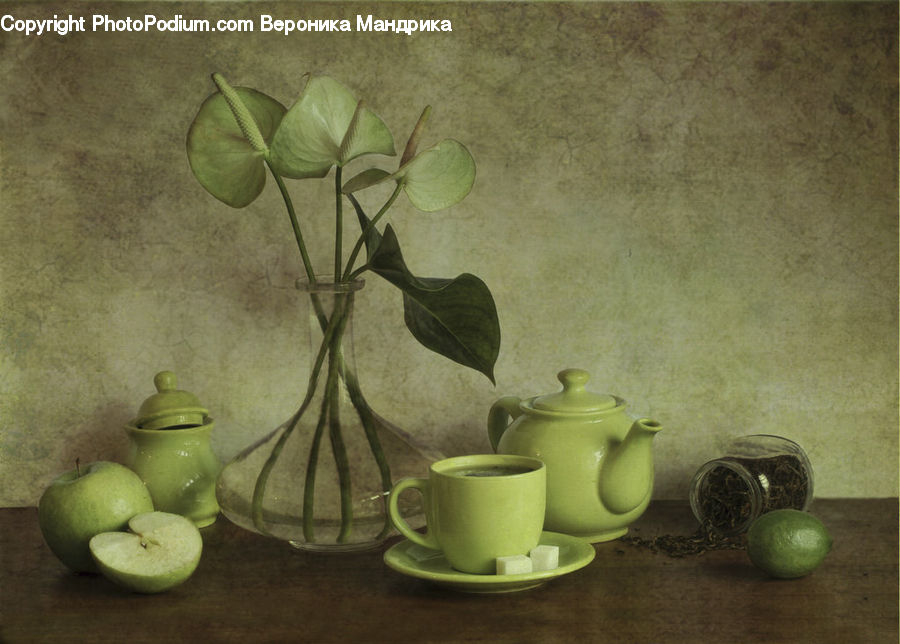 Glass, Goblet, Pot, Pottery, Porcelain, Saucer
