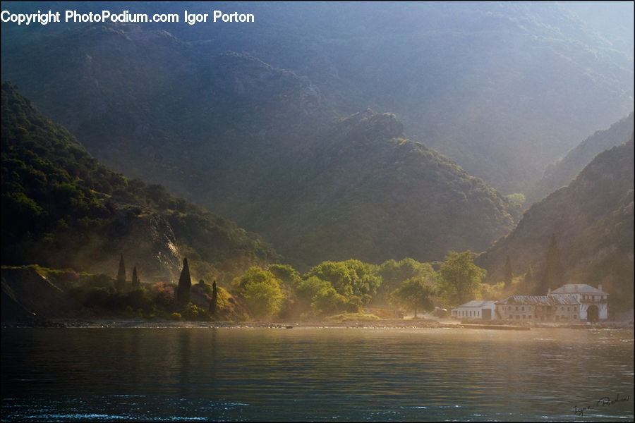 Mountain, Outdoors, Valley, River, Water, Landscape, Nature
