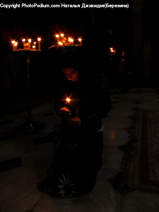 People, Person, Human, Candle, Vigil, Moped, Motor Scooter