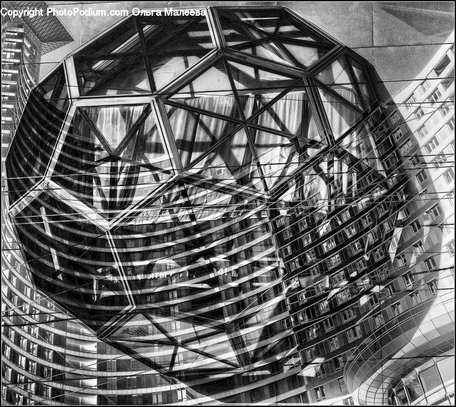 Sphere, Architecture, City, Downtown, High Rise, Skyscraper, Urban