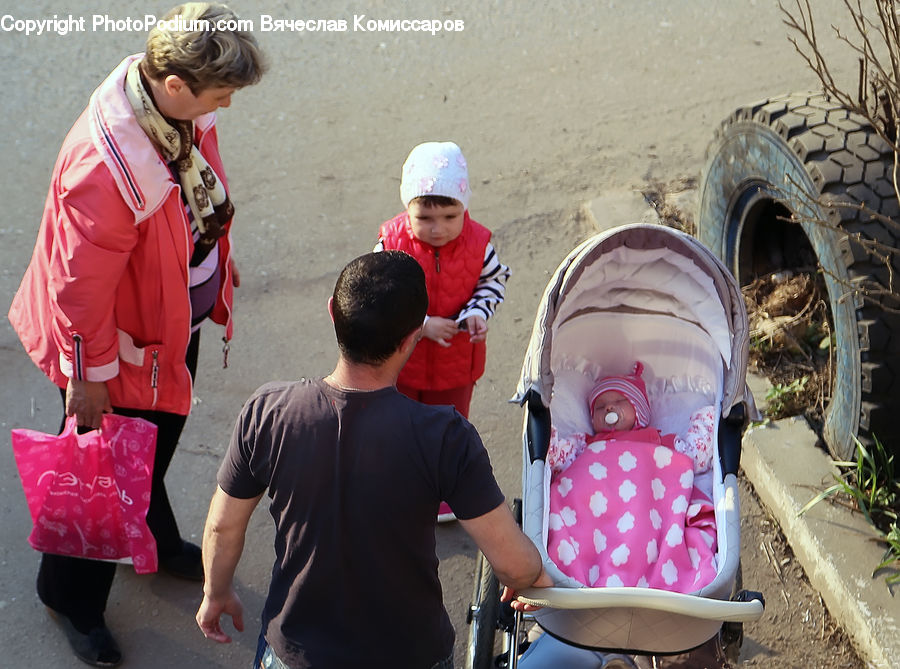People, Person, Human, Stroller, Bag, Soil, Leisure Activities