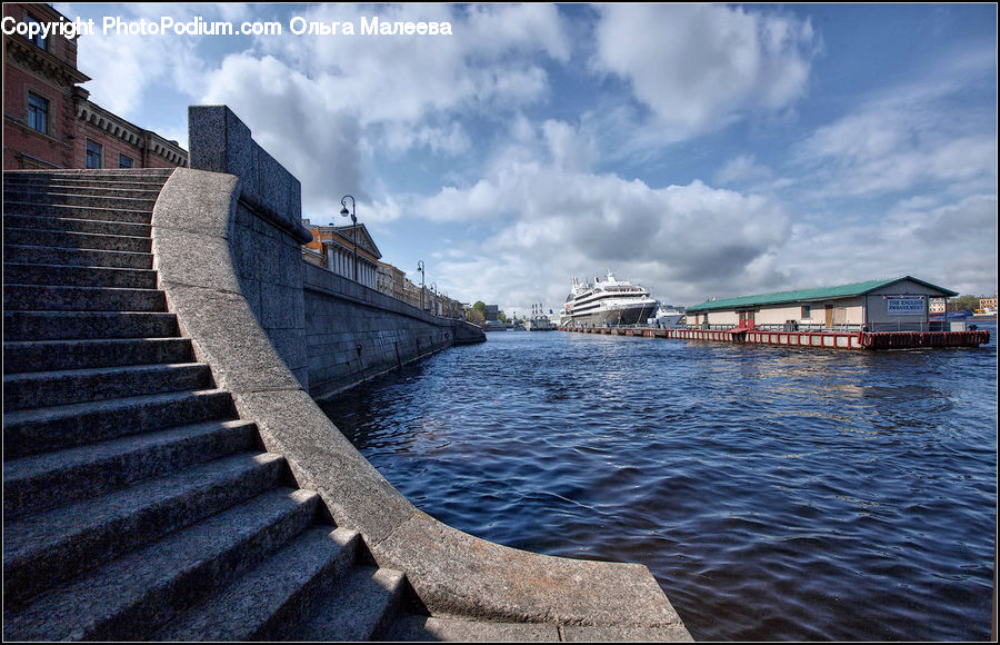 Canal, Outdoors, River, Water, Coast, Sea, Castle
