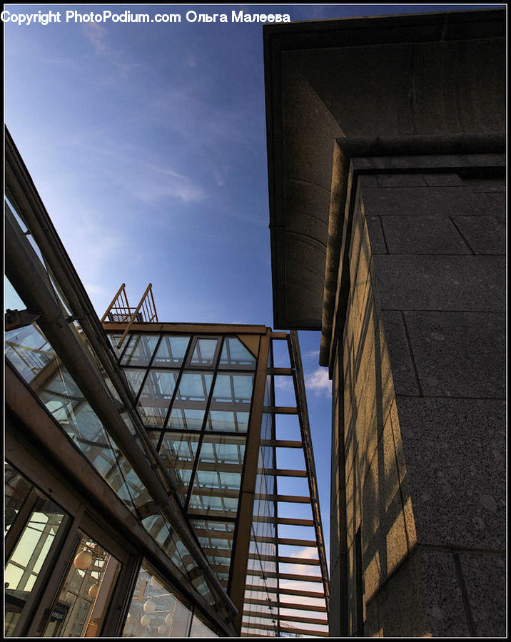 Building, Housing, Office Building, Balcony, Banister, Handrail, City