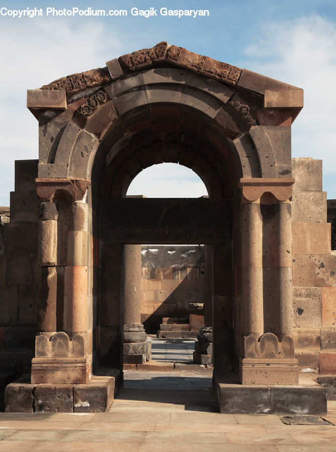 Castle, Fort, Ruins, Tomb, Ancient Egypt, Column, Pillar