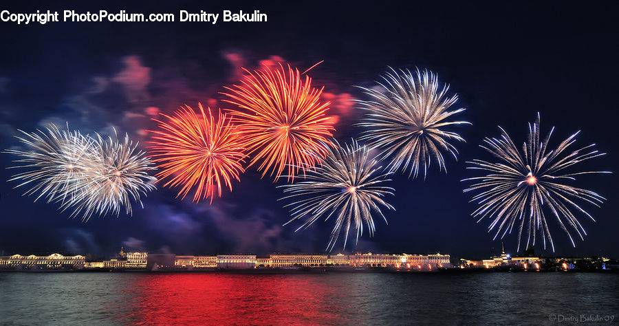 Fireworks, Night, Outdoors, Light, Lightning, Weather, Sky