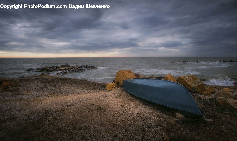 Boat, Dinghy, Beach, Coast, Outdoors, Sea, Water