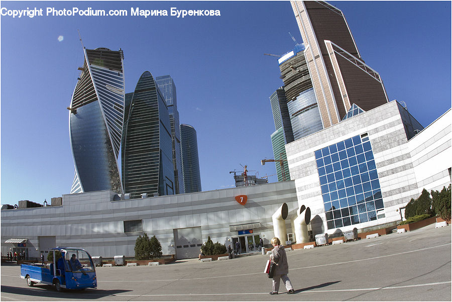 Architecture, City, Downtown, High Rise, Skyscraper, Auditorium, Building
