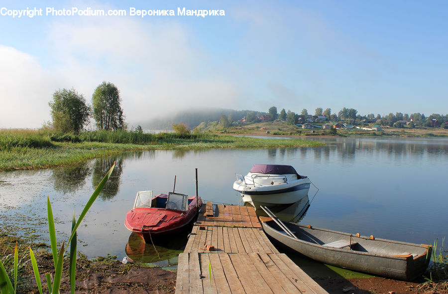Dock, Landing, Pier, Boat, Rowboat, Vessel, Canoe