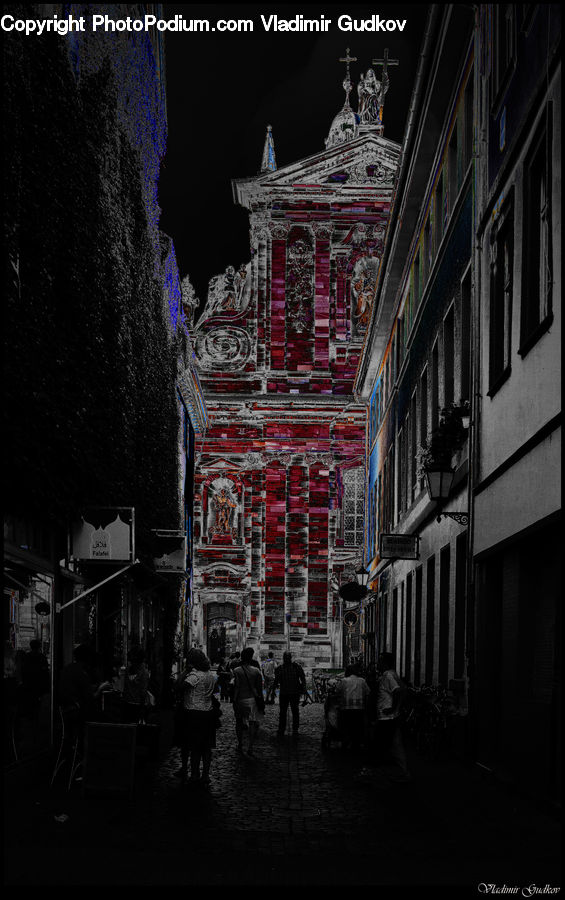 City, Downtown, Urban, Alley, Alleyway, Road, Street