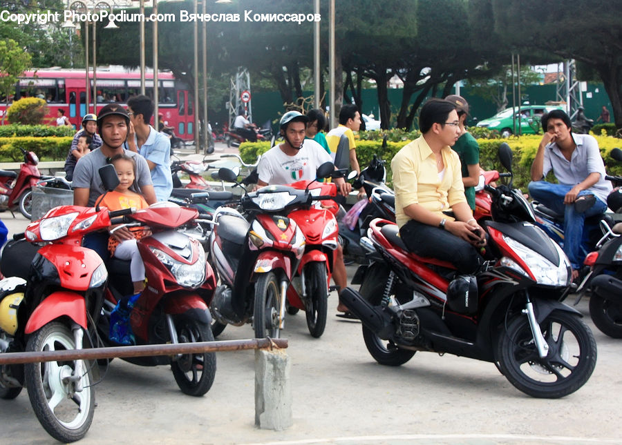 Motor, Motorcycle, Vehicle, People, Person, Human, Scooter