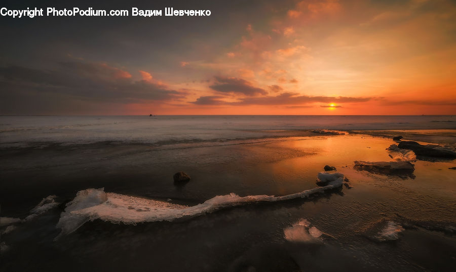 Dawn, Dusk, Sky, Sunrise, Sunset, Beach, Coast