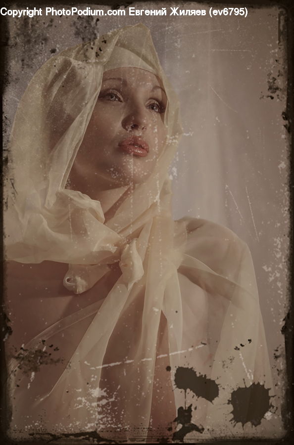 People, Person, Human, Silhouette, Veil