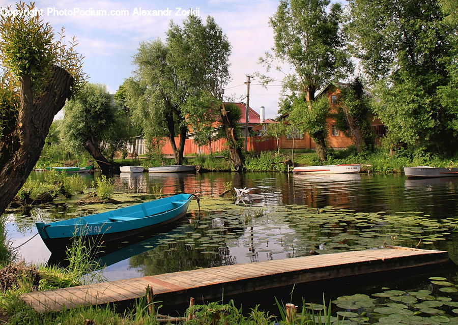 Boat, Watercraft, Building, Cottage, Housing, Dinghy, Rowboat