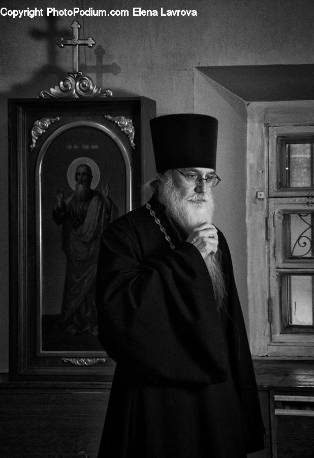 Human, People, Person, Head, Portrait, Priest, Hat