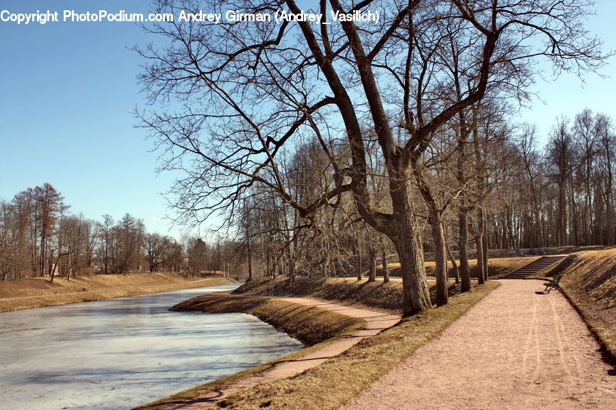 Dirt Road, Gravel, Road, Boardwalk, Deck, Path, Sidewalk